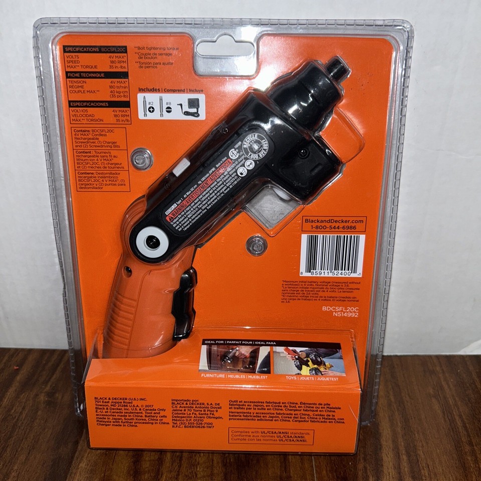 Dewalt Electric Screwdriver BLACK+DECKER 20V MAX Cordless Drill