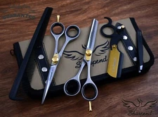 Professional Barber Shears Hair Cutting & Thinning Scissors Hairdressing Set 6"