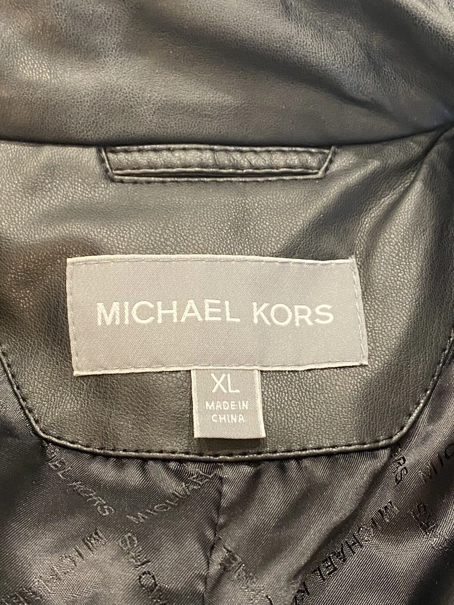 Michael kors perforated leather jacket deals
