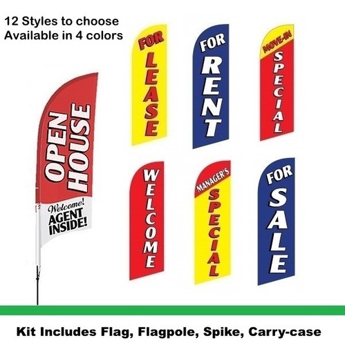 For Rent Flag Kit for Realtors & Real Estate. Complete kit with carry ...