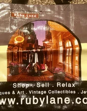 NWT Ruby Lane 3 Reuseable Eco Friendly Shopping Grocery Travel Tote Bag 15 x 15 