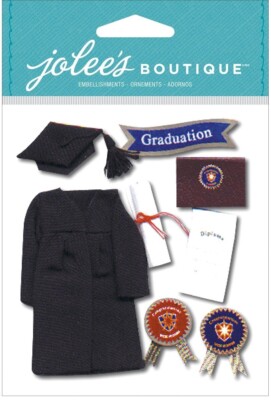 Graduation, 3D scrapbook sticker - Jolees SPJB034