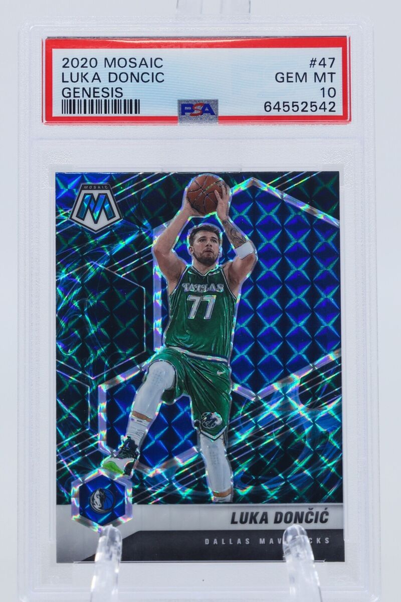 Luka Doncic  Panini MOSAIC GENESIS PRIZM PSA  GEM MINT LOW POP  Mavericks