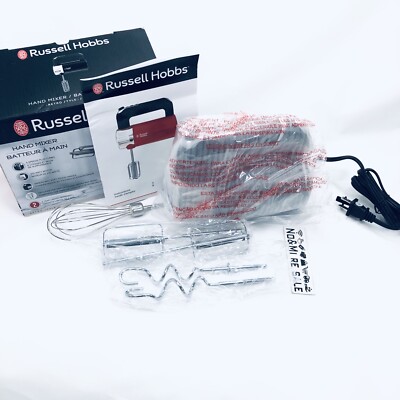 Russell Hobbs MX3100RDR Retro Style Hand Mixer, Speeds Turbo Boost,  Black