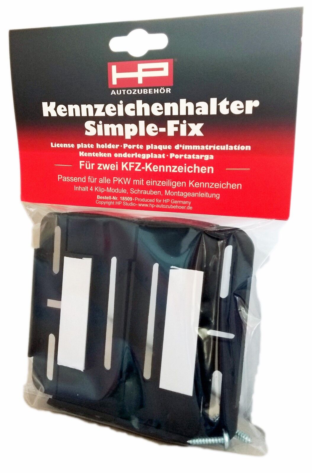 Kennzeichen Halter Set Simple Fix HP Autozubehoer 18509 4007928185099