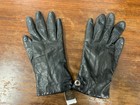 Black Leather Coach Brand Gloves Size 7 Cashmere Lining — photo 1