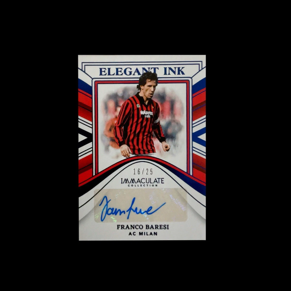 Carte Panini Franco Baresi #142 AC Milan – Foot 1995-1996, Non Signée, Très Bon État