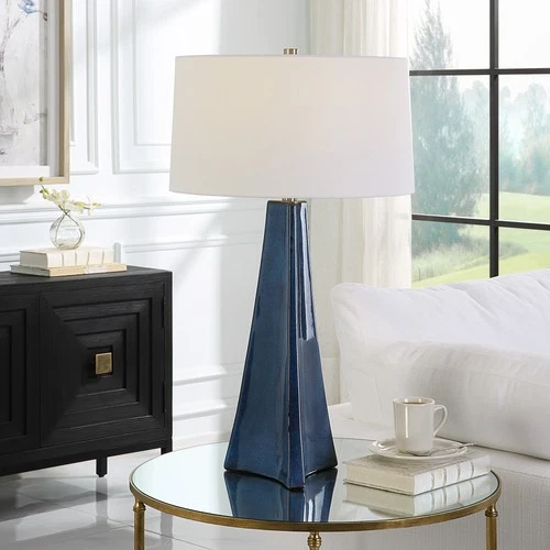 Uttermost 30229 Teramo 32" Tall Buffet Table Lamp - Blue - Picture 4 of 4