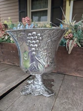 2002 Arthur Court Aluminum Grape 11.25" Footed Wine Cooler