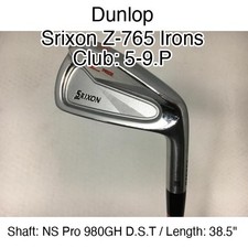 Dunlop Srixon Z-765 Irons 5-9.P Iron Set 38.5" NS Pro 980GH D.S.T Stiff Right-Ha
