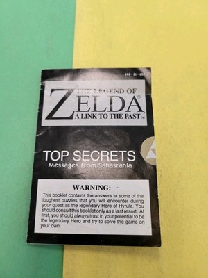 Zelda Top Secrets Messages from Sahasrahla SNES instruction manual