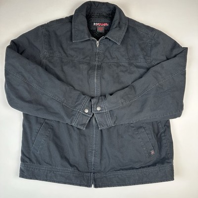 Tony Hawk Men's Black Sherpa Lined Full Zip Jacket Pockets Size XL Skateboard