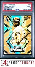 2017 TOPPS FIRE GOLD MINTED #44 FRANK THOMAS HOF POP 1 PSA 9