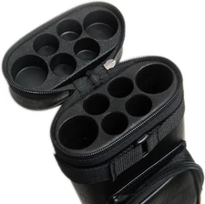 2x4 Hard Oval Pool Cue Billiard Stick Carrying Case, (Several Colors Black 