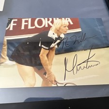 Martina Navratilova Signed 1985 Virginia Slims Florida Framed Display Ticket Pho