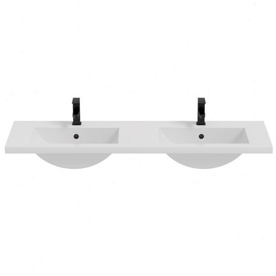 60'' Double Sink Vanity Top Undermount Bathroom Sink