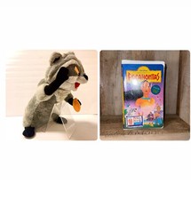 ⭐️ Pocahontas Masterpiece VHS sealed + Meeko Plush Raccoon RARE HTF 12” Jointed