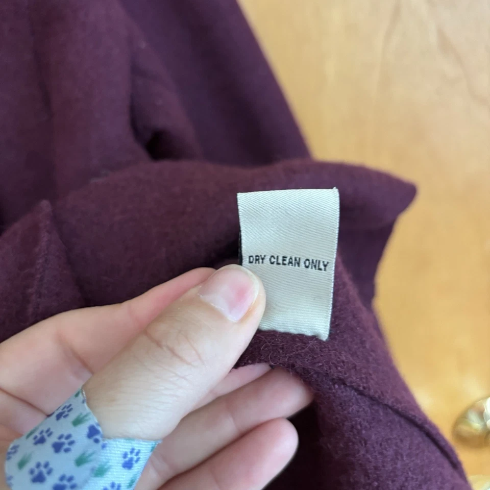 Beyond Threads Malbec Pleated Serena Peruvian Alpaca Wool Sweater Jacket Small - Image 3 of 4