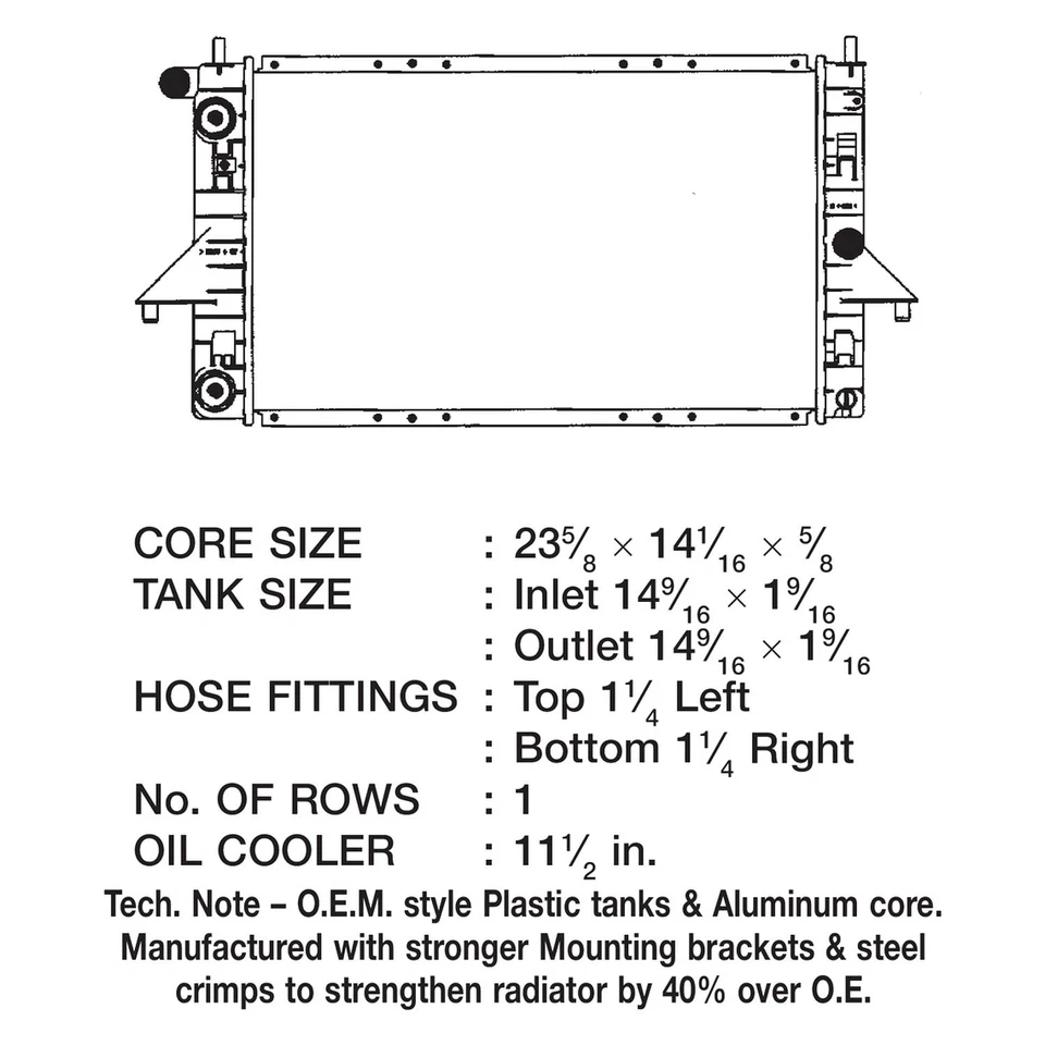 For Saturn SL1 1994-2002 CSF Engine Coolant Radiator Foto 2 de 2