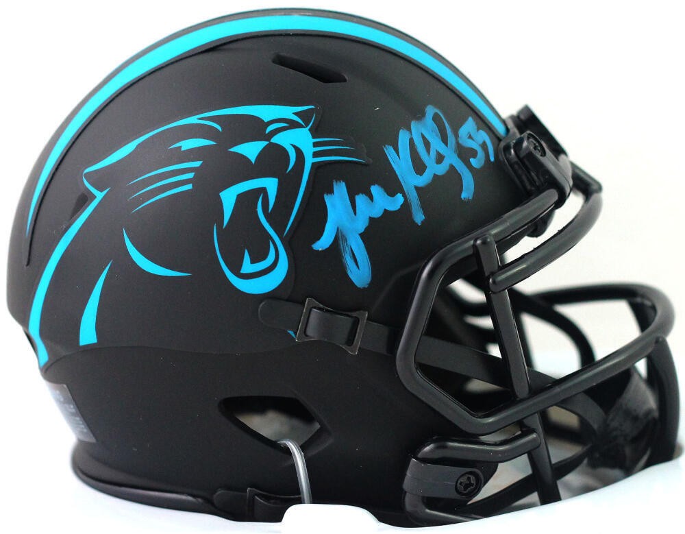 Luke Kuechly Autographed Signed Carolina Panthers Eclipse Mini Helmet - Beckett W Auth *Blue 