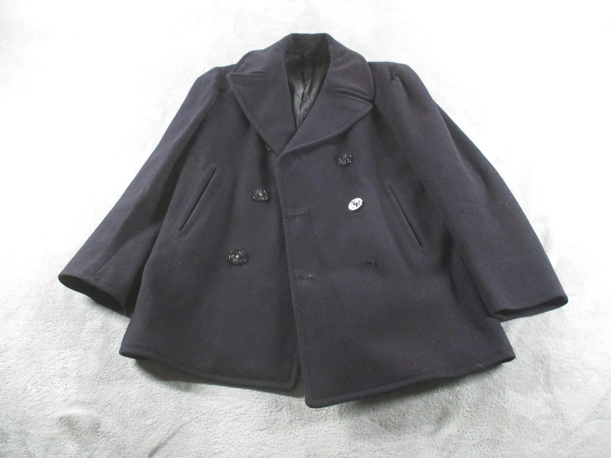 vintage navy pea coat products for sale | eBay