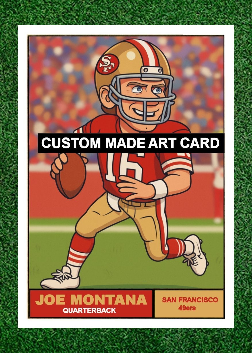 Joe Montana San Francisco 49ers Baseball Art Card