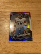 2025 Panini Prizm - Jeffery Simmons #268 Red White & Blue Prizm Titans