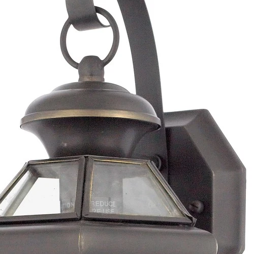 Quoizel NY8315 Black Newbury 1-Light 12"H Outdoor Wall Sconce With Clear Glass - Picture 5 of 7