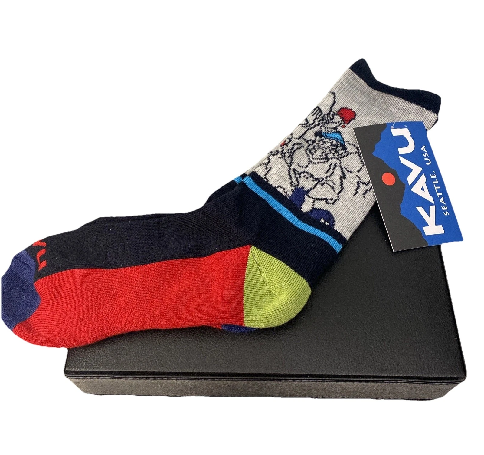 Kavu Yeti Socks Skier Snorkeler One Size Red Black Blue Green Made In USA NWT!