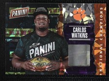 2017 Panini Day National Champions Relics Cracked Ice 24/25 Carlos Watkins lz7