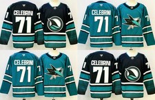 Men's San Jose Sharks 71 Long Sleeve Top Stitched S-3XL