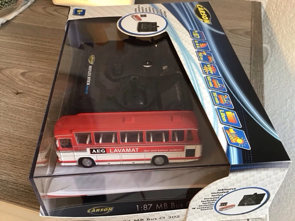 Carson HO 1/87 RC Omnibus H0 MB O302 2.4Ghz RTR rot - Bild 2 von 2