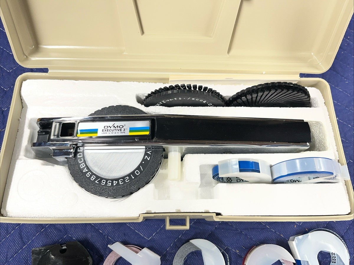 Vintage Dymo 1575 Executive 3 Tapewriter Tape Labeling Embossing