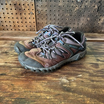 Merrell All Out Blaze Unify Women s Hiking Trail Walking Shoes Plum Size 10