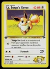 Pokemon Card - Lt. Surge's Eevee 1st Edition Gym Challenge 51/132 Uncommon