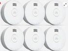 6 PC SITERWELL GS525A-MG Compact 10 Year Battery Powered Smoke Detector 3 pack=6