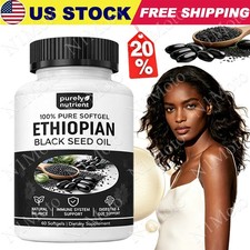 Ethiopian Black Seed Oil Softgels 4.64 Thymoquinone  Non-Gmo, Gluten-Free,60