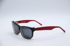 NEW TAKUMI TK969 10 BLACK BROWN RED POLARIZED AUTHENTIC CLIP-ON SUNGLASSES 48-16