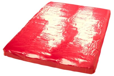 Lack Laken SOFT 200x230 Cm Schwarz Bettlaken Öl-Massage Spielwiese Vinyl " T46