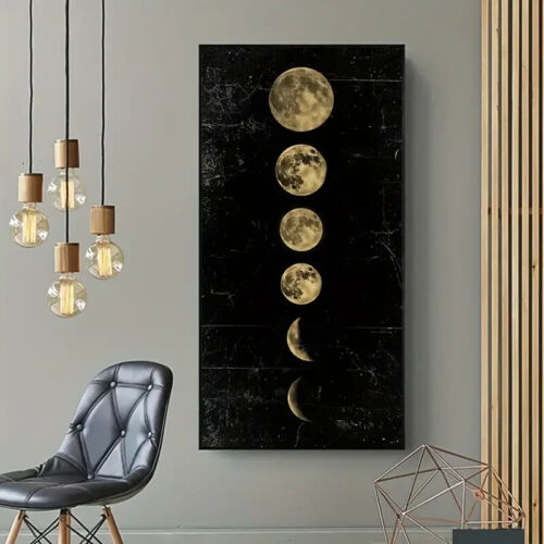 Eclipse Of The Moon Canvas Painting Wall Art Home Decor Canvas Poster - Picture 4 of 4