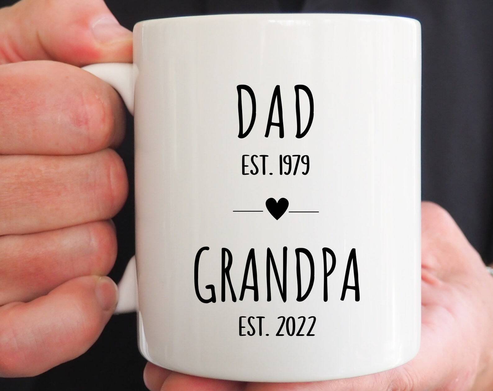 Grandparent Mugs Pregnancy Reveal To Grandparents Grandpa Mug New Grandparents