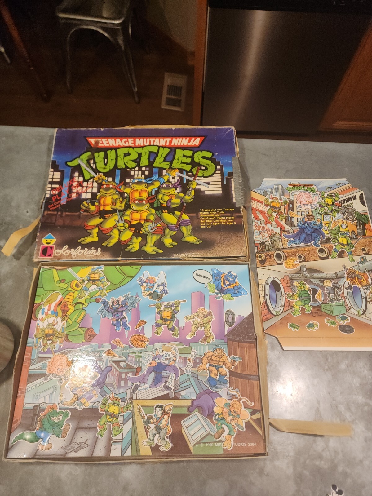 2 sets- Vintage Teenage Mutant Ninja Turtles TMNT Colorforms Set 1990 ...