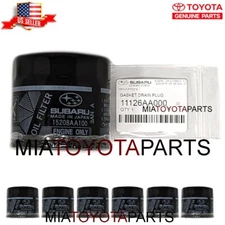 6 Set Genuine Subaru OEM Engine Oil Filter 15208-AA100 & Crush Gasket 11126AA000