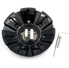 Helo Gloss Black Center Cap for HE845 Wheels Part# HE845L156B001