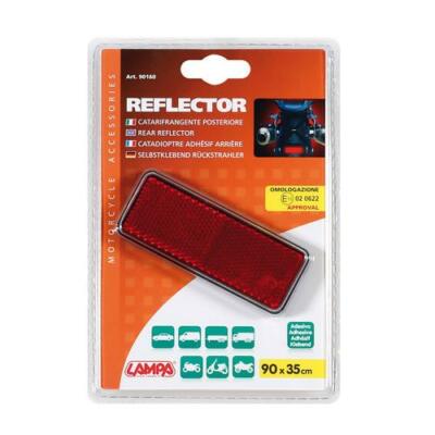 Catarifrangente Per Targa Moto - Rettangolare Rosso 85x30mm In Alluminio - Foto 13