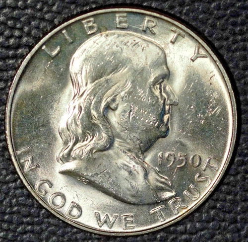 1950-D Franklin Half Dollar, BU FBL