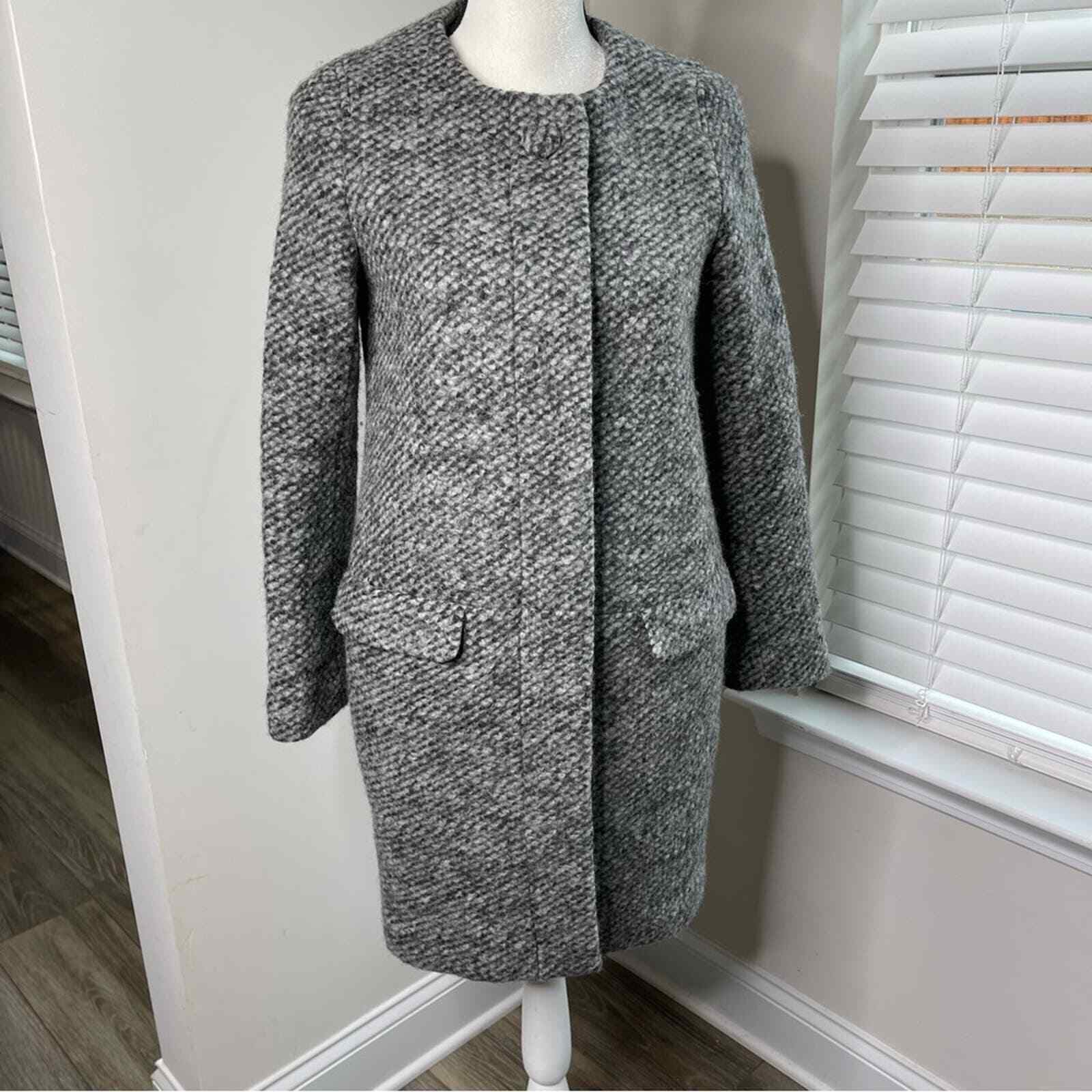 Adam Et Rope Vintage wool gray long coat size 38 - image 1