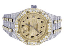 Audemars Piguet Royal Oak 37MM 18K Yellow Gold/ Steel Diamond Watch 32.75 Ct 3