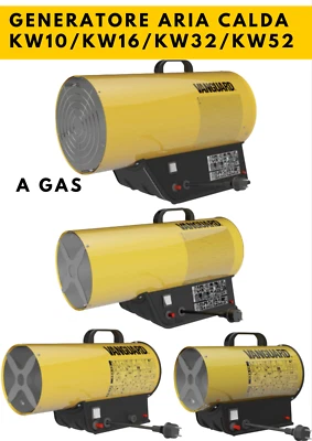 MASTER CLIMATE GENERATORE DI ARIA CALDA A GAS A CANNONE KW10 / KW16 / KW32 / KW52