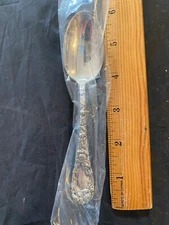 Durgin Chrysanthemum Pattern Sterling Silver 1 TEASPOON   MONOGRAMMED ON BACK